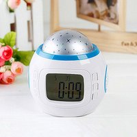 Wake Up Light Alarm Clock Star Night Lighting Lamp Projection Clock Music Player Clock With Music Backlight Led Night Light