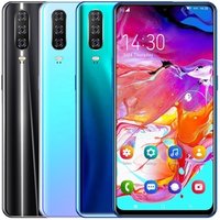 6.3" FullView Dewdrop Display Mobile Phone A70 3D Body Curved Android 6.0 system Smart Phone MTK 6580P 1G+16G 3G Smart phone