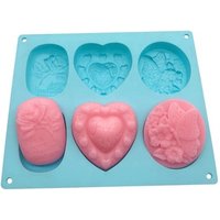 Factory wholesale 6 Cavity FDA Approved BPA Free 3D Hand Bar Handmade Silicone Soap Mold