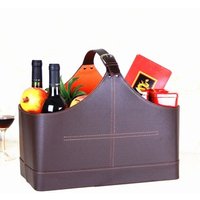 Oval Faux Leather Picnic Hamper 4 People