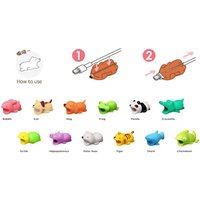 Cartoon Cute bite cable, animal wire holder, silicone USB cable protector for iphone