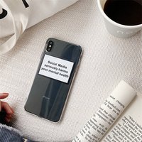 in Stock Transparent TPU Social Media Phone Case for iPhone 6 6 Plus 7 7 Plus X XR XS Max