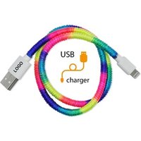 Multicolor durable Paracord Charging Cable, personalised custom USB charger cable, wrap handmade power protection for Iphone