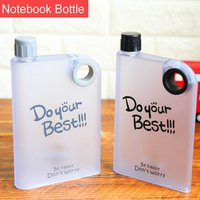 Square A5 Notebook Shape Flat Water Bottle