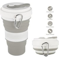 Collapsible silicone Coffee Cup, Silicone Folding flexible Cup/Mug with Lids, Portable Travel Cup for Outdoor Camping Hiking