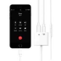 Adapter & Splitter , 2 in 1 Double Headphone Jack Audio + Charge Cable Adapter, Compatible For iOS 11 Iphone