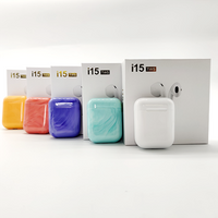 2019 xy tws i15s Wireless charging earphone Blue tooth Wireless In-Ear Headphones i12 tws mini earbuds wireless music headphones