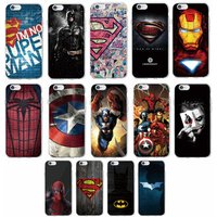 Soft Case Superman Batman Iron Man Captain America Marvel Comics Avenger Soft Phone Case For iPhone 7 7Plus 6 6S 6Plus