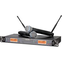 Professional Uhf Wireless True Diversity Headset Tie Clip Microphone System For Karaoke