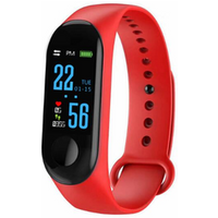Woman smart watch 2019 M3 men Smart Bracelet Color Screen Blood Pressure Fitness Tracker Heart Rate Monitor slim silicone watch
