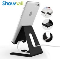 Desk top customized logo box cell phone stand multiple colors design metal holder for mobile phone tablet
