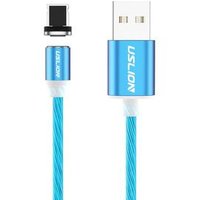 Free Shipping Luminous USB Cable 1M 360 Degree Rotation Magnetic LED Indicator Cable for iPhone Type C Micro USB