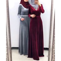 Velvet Muslim Dress Abaya