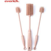 Promotion Long Handle Silicone Bottle Cleaning Brush/Silicone Baby Feeding Bottle Cleaning Brush