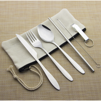 2019 camping stainless steel cutlery set for outdoor flatware set