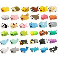 cartoon cable bite VI039 silicone USB charger protector cable bite for iphone