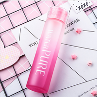 Small Gradient Matte Glass Water Bottle Students