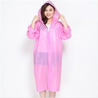 Adult Eva transparent environmental protection rain coat fashion outdoor thickened plastic hiking raincoat from China