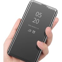 Luxury Electroplated Smart Sleep Mirror Holster Phone Case For Samsung S10 S10e S10 Plus