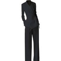 Beaded Sequin Jacquard Double Breasted Skirt Suit