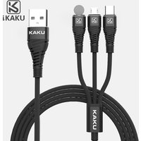 2019 OEM private label flexible head 3 in 1 type c micro USB 8 pin Qc 3.0 fast charging data cable for iPhone Samsung