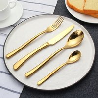 Cutlery set stainless steel spoons forks and knives for events cutlery gold set