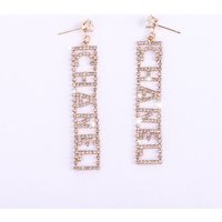 925 silver needle earring display cristal custom names earring Women's full diamond earrings