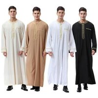 Men's Islamic Abaya Kaftan Jubba Thobe Apparel