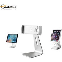 high quality aluminum alloy, ABS and silicone tablet holder display stand with lock fit for most 9-13''