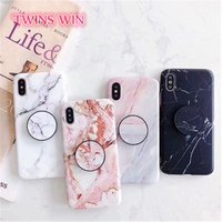 2019 new model fashion marbling square art mobile phone accessories case 056