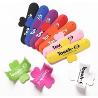 Wholesale good quality customized design 3M sticky silicone foldable touch U cellphone mobile phone stand
