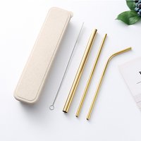Colorful 12*215 wholesale Stainless Steel Straw Set With Brush