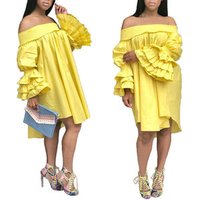Summer Ruffle Off Shoulder Casual Dress