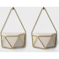2 PC Set Geometric Hanging Wall Planter