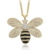00682 xuping insect bee artificial cubic zirconia latest design saudi gold jewelry 14k gold plated necklace