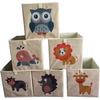 Foldable polyester animal waterproof toy storage box bins