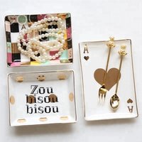 Cocostyles colourful cute ceramic jewelry storage dish for korean wedding decor materials home decoration accessories modern