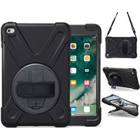 Shockproof Heavy Duty Rotating Kids Tablet Case Cover for iPad Mini 4 with Hand Strap Shoulder Belt