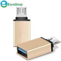 EONLINE Aluminum Alloy Mini OTG Cable USB3.1 OTG Adapter Micro USB to USB Converter for Tablet PC Android For Samsung S6 Tablet