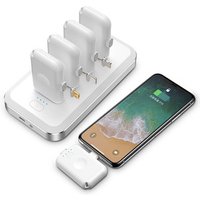 1200mAh*4+8000mAh*1 Mini Slim Magnetic Mobile Charger Mini Finger Power Bank Station Set