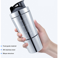 Double Wall Insulated Stainless Steel Shaker Bottle