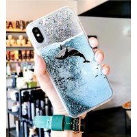 Flowing Liquid Floating Sparkle Glitter Bling Soft Case For Apple iPhone 7 /7 Plus 5.5"