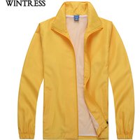 Wintress Nylon Fabric Hooded Windbreaker Jacket