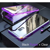 LUPHIE 360 Degree Full Magnetic Case For Samsung Galaxy S8 S9 S10 Plus Note 9 8 S10 Front Back Glass Case Magnet Cases Cover