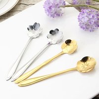 Stainless Steel Flower Shape Coffee Stir Spoon With Custom Logo