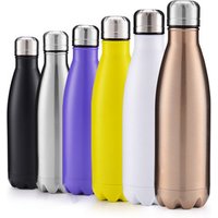 Outdoor Portable OEM 500ML Thermos Stainless Steel Sport Water Bottle Vacuum Flask Coffee mug Drinking Insulated Bottle