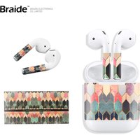 Colorful PVC paster Decal Cover Wrap Skin Sticker for Air pods,Custom wireless earbuds Sticker pattern