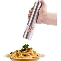 Mini 2 in 1 Automatic Battery Operated Salt And Pepper Grinder Glass Bottle And Stainless Steel Pepper Grinder Electric Mill Set