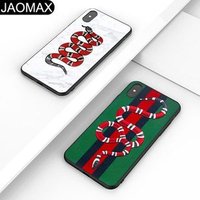 OEM ODM Custom Snake Pattern Soft Matte Black Silicone Case For iPhones Xs Max Xr 6 7 8 Plus Mobile Phone Cover