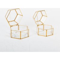 Hexagon Glass Jewellery or Display Box